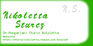 nikoletta sturcz business card